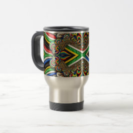 Taza De Viaje Mug de viajes con diseño de colores sudafricanos