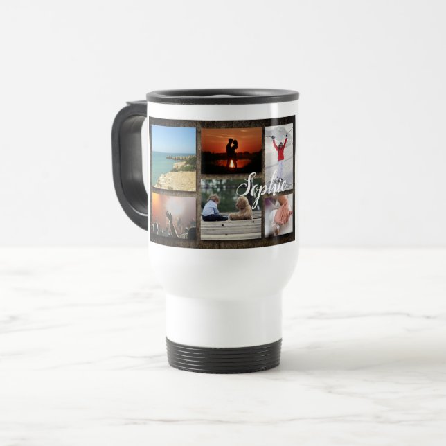 Taza De Viaje Mug de viajes de Collage de fotos personalizado (Anverso izquierdo)