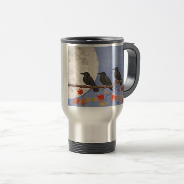 Taza De Viaje Mug de viajes de Cosecha Crows (Anverso derecho)