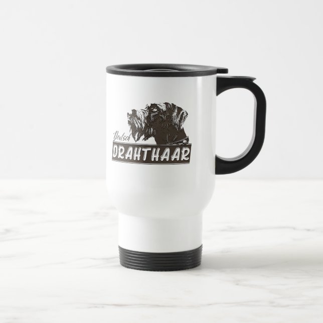 Taza De Viaje Mug de viajes de Deutsch Drahthaar (Derecha)