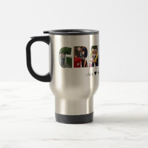 Taza De Viaje Mug de viajes del abuelo Collage de fotos con 7 fo