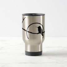 Mug de viajes - Hummingbird y Sun en Silhouette