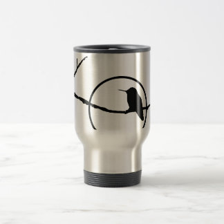 Taza De Viaje Mug de viajes - Hummingbird y Sun en Silhouette