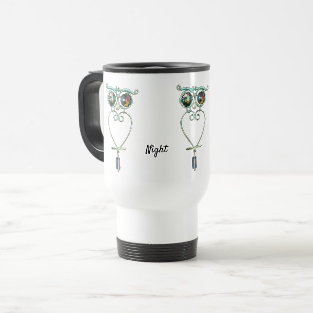 Taza De Viaje Mug de viajes - Lechuza nocturna (Anverso izquierdo)