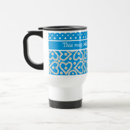 Taza De Viaje Mug de viajes para personificar: Azul de Polkas Da