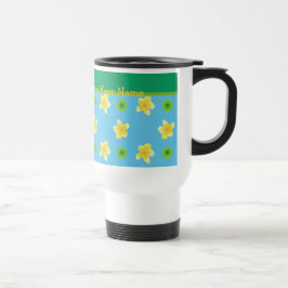 Taza De Viaje Mug de viajes sin derrame: Personalize Primroses P