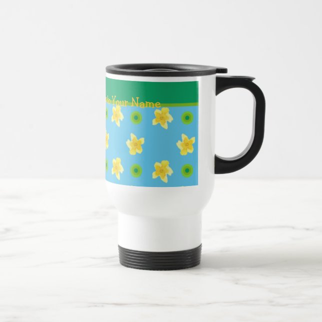 Taza De Viaje Mug de viajes sin derrame: Personalize Primroses P (Derecha)