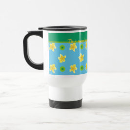 Taza De Viaje Mug de viajes sin derrame: Personalize Primroses P