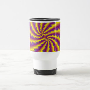 Taza De Viaje Mug. espiral de primavera dorada