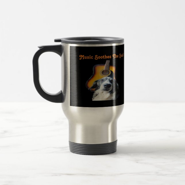 Taza De Viaje Mug Guitar Dog (Izquierda)