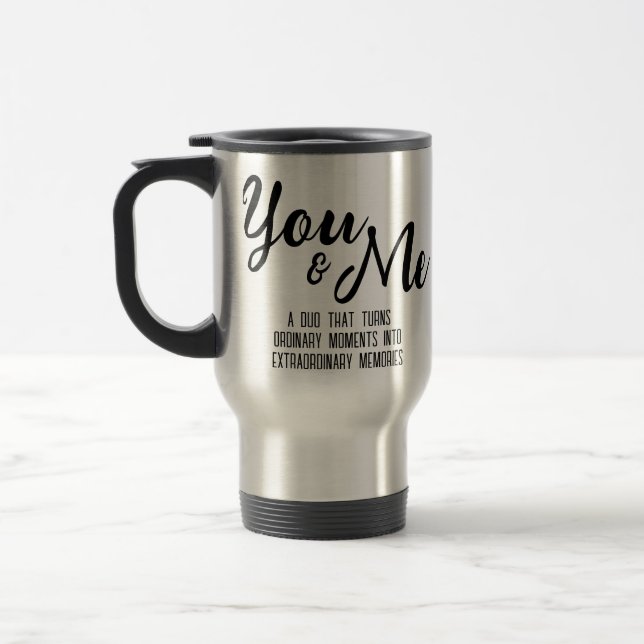 Taza De Viaje Mug personalizado para ti y yo (Izquierda)