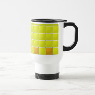 Taza De Viaje Mug - plazas de mosaico en amarillo (v.2)