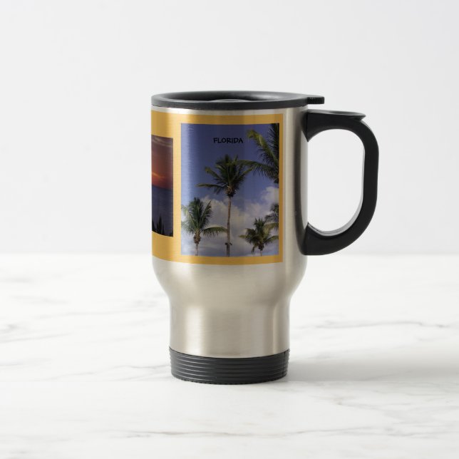 Taza De Viaje Mug Regalo de Florida de tres imágenes (Derecha)