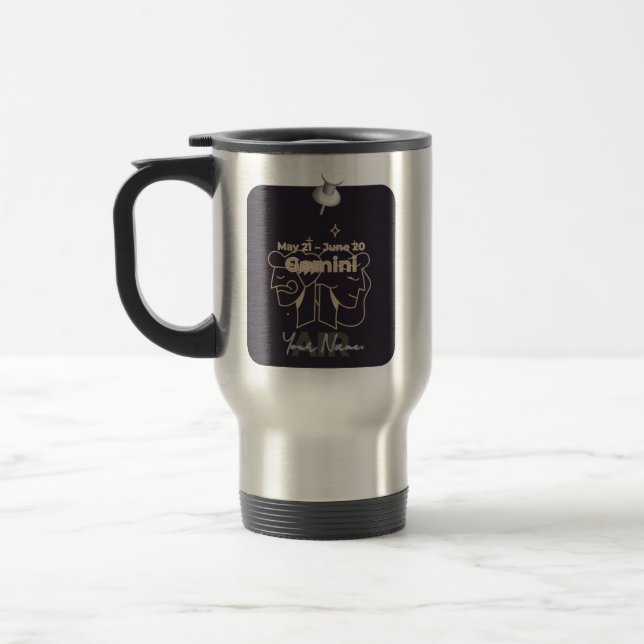 Taza De Viaje ¡Mug T03 Pinned MyZodiac! Géminis (Izquierda)