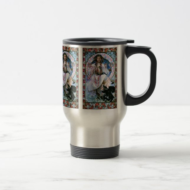 Taza De Viaje Mug térmico: Mucha - Slavia - Secesión (Derecha)