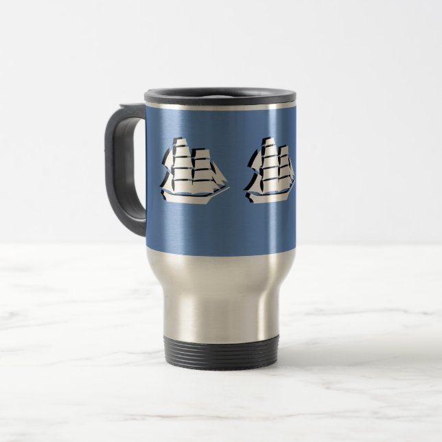 Taza De Viaje Mug - Tres barcos de vela (Anverso izquierdo)