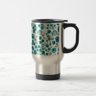 Taza De Viaje Mug. viaje con mango de Blueberry Print