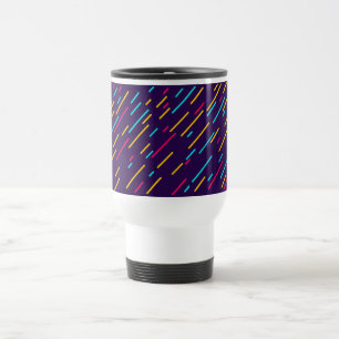 Taza De Viaje Mugre blanca de viaje con diseño morado.