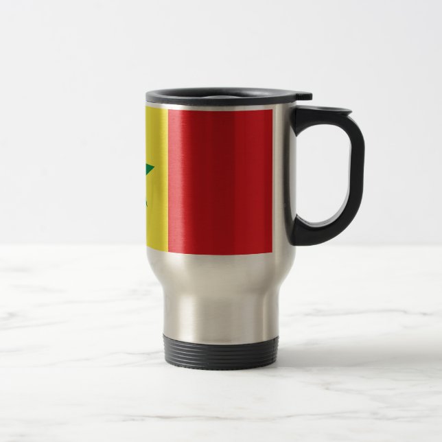 Taza De Viaje Mugre de bandera de Senegal (Derecha)