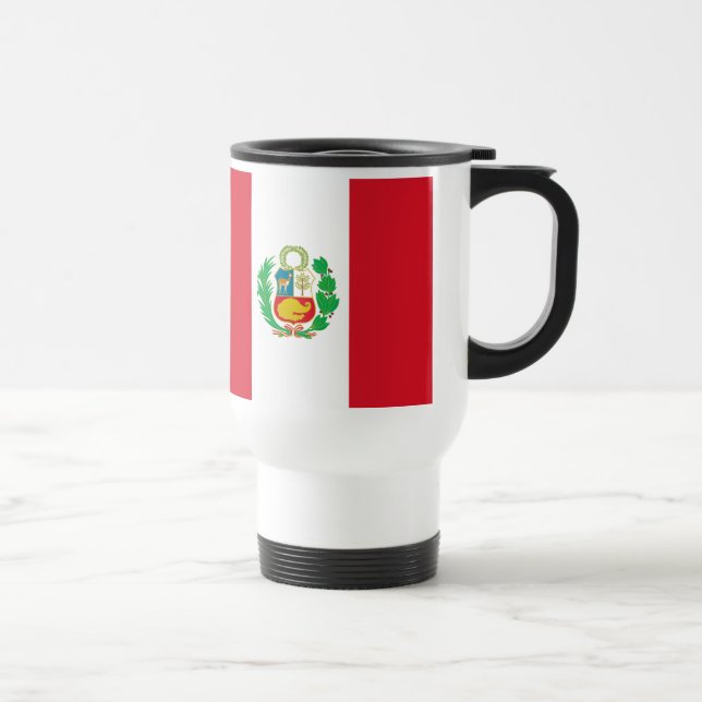Taza De Viaje Mugre de la bandera del Perú (Derecha)