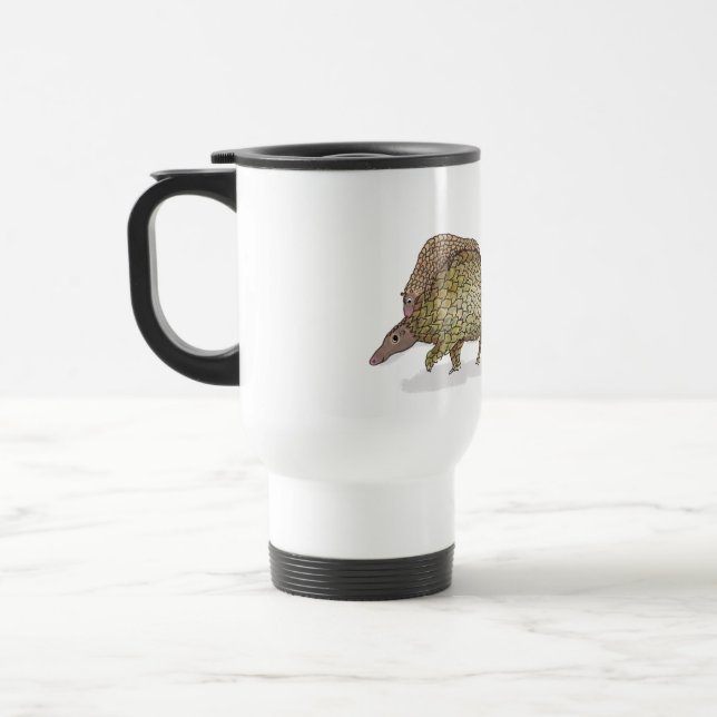 Taza De Viaje Mugre de madre y bebé pangolin (Izquierda)