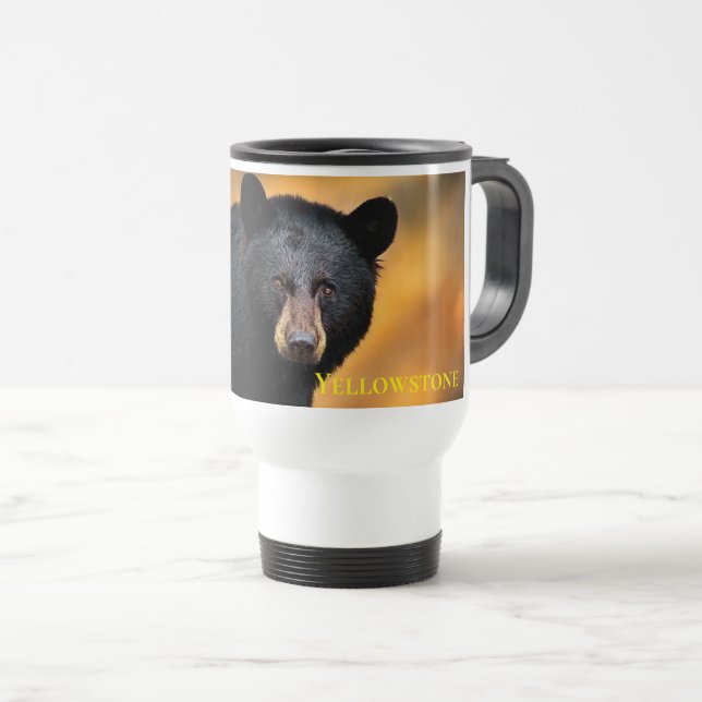 Taza De Viaje Mugre de oso de guijarro amarillo (Anverso derecho)