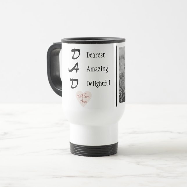 Taza De Viaje Mugre de papá personalizada | Regalo del Día del P (Anverso izquierdo)