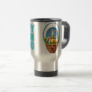 Taza De Viaje Mugre de Pascua, conejito, huevos