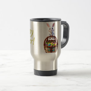 Taza De Viaje Mugre de Pascua, conejito, huevos