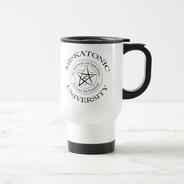 Taza De Viaje Mugre de viaje de la Universidad Miskatonic (Derecha)