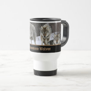 Taza De Viaje Mugre de viaje de los lobos de Yellowstone