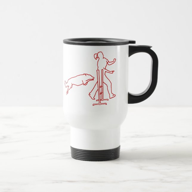 Taza De Viaje Mugre de viaje de perros rojos (Derecha)