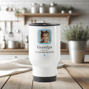 Taza De Viaje Mugre de viaje del abuelo personalizado con foto d