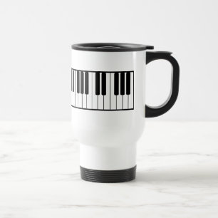 Taza De Viaje Mugre de viaje del teclado del piano