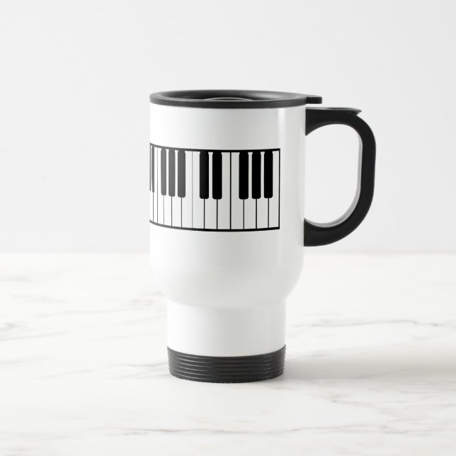 Taza De Viaje Mugre de viaje del teclado del piano (Derecha)