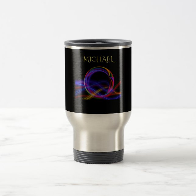 Taza De Viaje Mugre de viaje personalizada en acero inoxidable. (Centro)