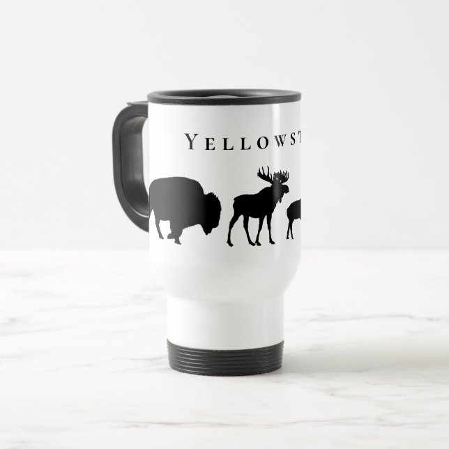Taza De Viaje Mugre de vida silvestre de Yellowstone (Anverso izquierdo)