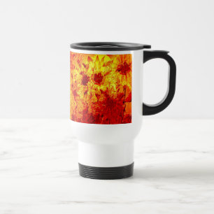 Taza De Viaje Mugs de pintura del arte del girasol