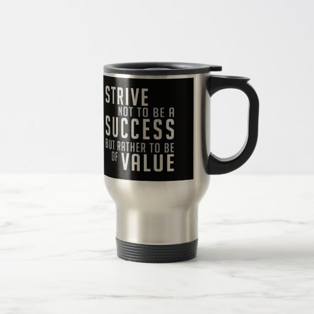Taza De Viaje Mugs motivacionales de éxito y valor (Derecha)