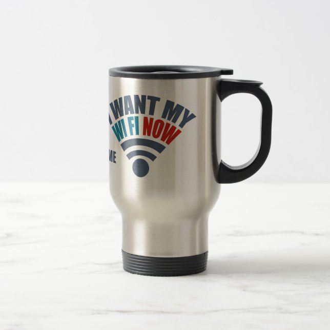 Taza De Viaje Mugs personalizado WiFi (Derecha)