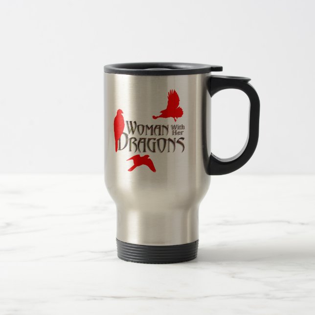 Taza De Viaje Mujer con sus dragones (Derecha)