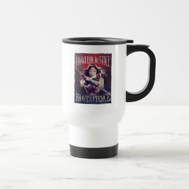 Taza De Viaje Mujer Maravilla Lucha Por La Justicia (Derecha)