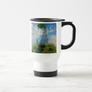 Taza De Viaje Mujer Monet Paraguas Impresionismo