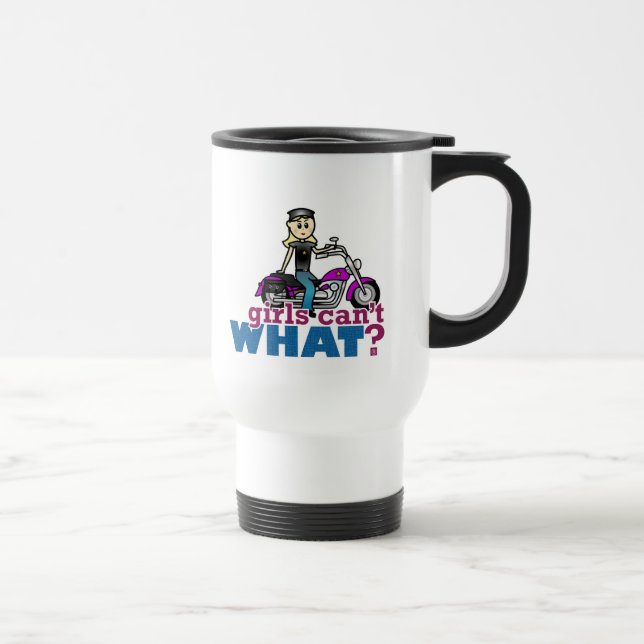 Taza De Viaje Mujer motociclista (Derecha)