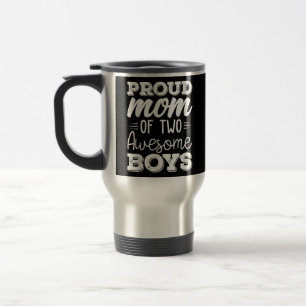 Taza De Viaje Mujeres Dos madres de dos niños Día de la Madre 65