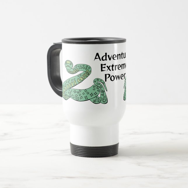 Taza De Viaje Mundo de las serpientes: Extrema, poder, aventuras (Anverso izquierdo)