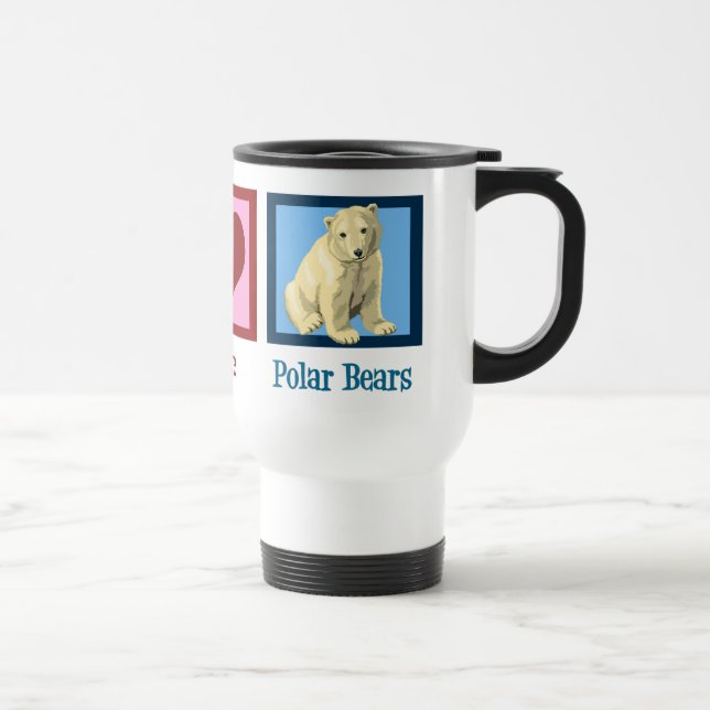 Taza De Viaje Muñeca de viaje de oso polar lindo (Derecha)