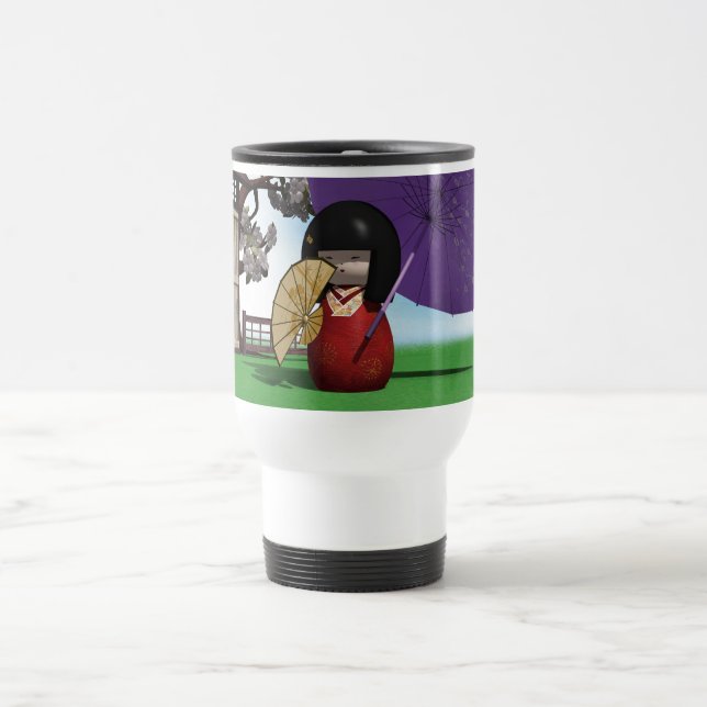 Taza De Viaje Muñeca Kokeshi (Centro)