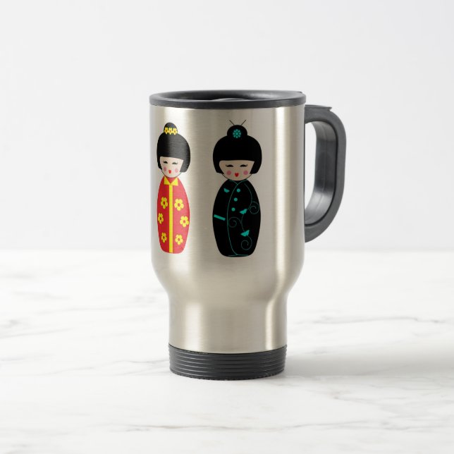Taza De Viaje Muñecas asiáticas (Anverso derecho)