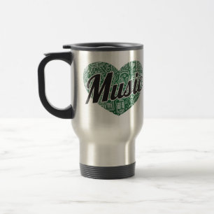 Taza De Viaje Music Retro Heart Blackboard Love